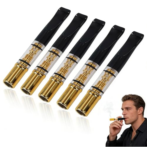 EAVUYIS 5 Pcs Zigarettenspitze Herren Damen Zigarettenhalter Zigarettenspitze Kurz für Dünne Mittlere Dicke Zigaretten