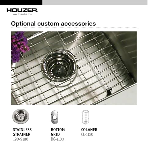 Houzer Club Stainless Steel Kitchen Bar & Prep Sink: 10 Inch Undermount Compact Oval Sink with Strainer, Durable & Versatile, Essential for Home & Apartment: CS-1105-1 by HOUZER - Image 6