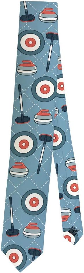 Ice Sport Gifts Curling Tie Ice Curling Apparel Winter Olympic Sports Tie Curler Gift Necktie