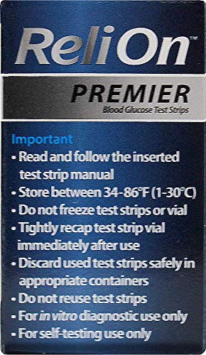 ReliOn Premier Blood Glucose Test Strips, 100 Ct (2 pk)