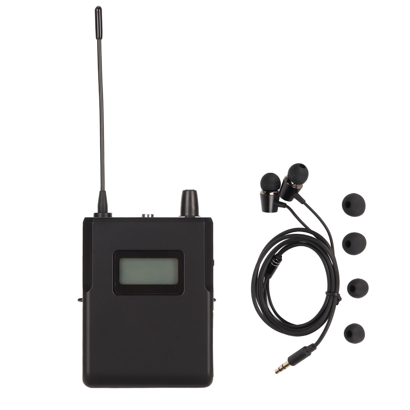 Récepteur ANLEON S2R, Récepteur Radio Portable à écran LCD avec Signal Stable, écouteurs, 670-680Mhz, pour une Utilisation Intérieure et Extérieure