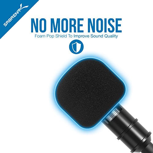 Sabrent Microfono Lavalier a Condensatore Omnidirezionale con Clip Nero (AU-SMCR)