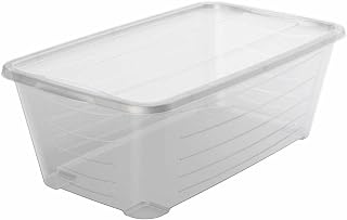 Life Story 6 Qt Rectangular Clear Plastic Protective Storage Shoe Box, 24 Pack