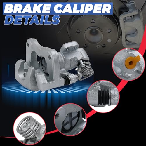 Image of 19B3298 19B3299 Rear Disc Brake Calipers Compatible with 2006-2015 Civic | 2PCS Rear Driver & Passenger Side Calipers with Bracket Compatible with 2006-2011 Acura CSX, 2013-2018 Acura ILX