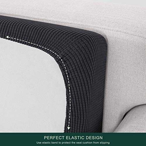 Image of CHUN YI Stretch Loveseat Couch Cushion Cover Suitable for 2 Settee, Sofa Seat Slipcover with Spandex Jacquard Fabric(Medium,Black)