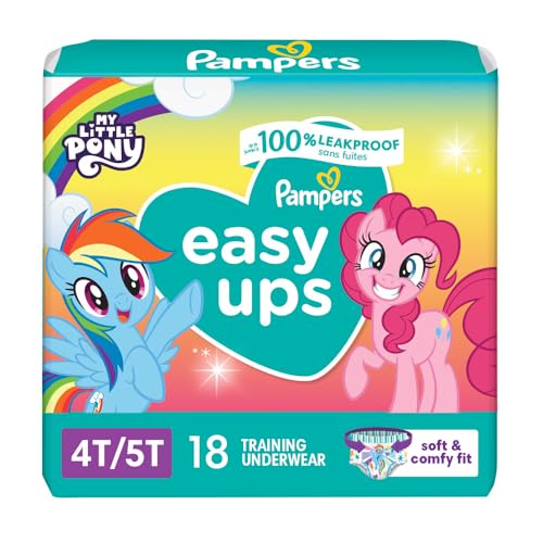 Image of Pampers Training Pants - Easy Ups Girls & Boys - Size 4T-5T, 18 Count, My Little Pony Potty Underwear (Packaging May Vary)