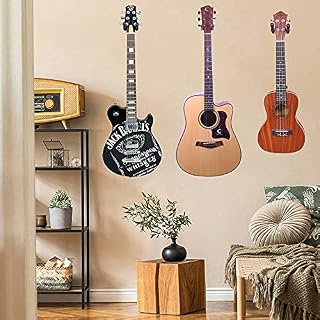 Hilerpunk Lot de 3 supports muraux en bois pour guitare, ukulélé, guitare, ukulélé, banjo, mandoline - Les Beatles, Paul McCartney, John Lennon, RIngo Starr, George Harrison Hilerpunk Lot de 3 supports muraux en bois pour guitare, ukulélé, guitare, ukulélé, banjo, mandoline – Image 7