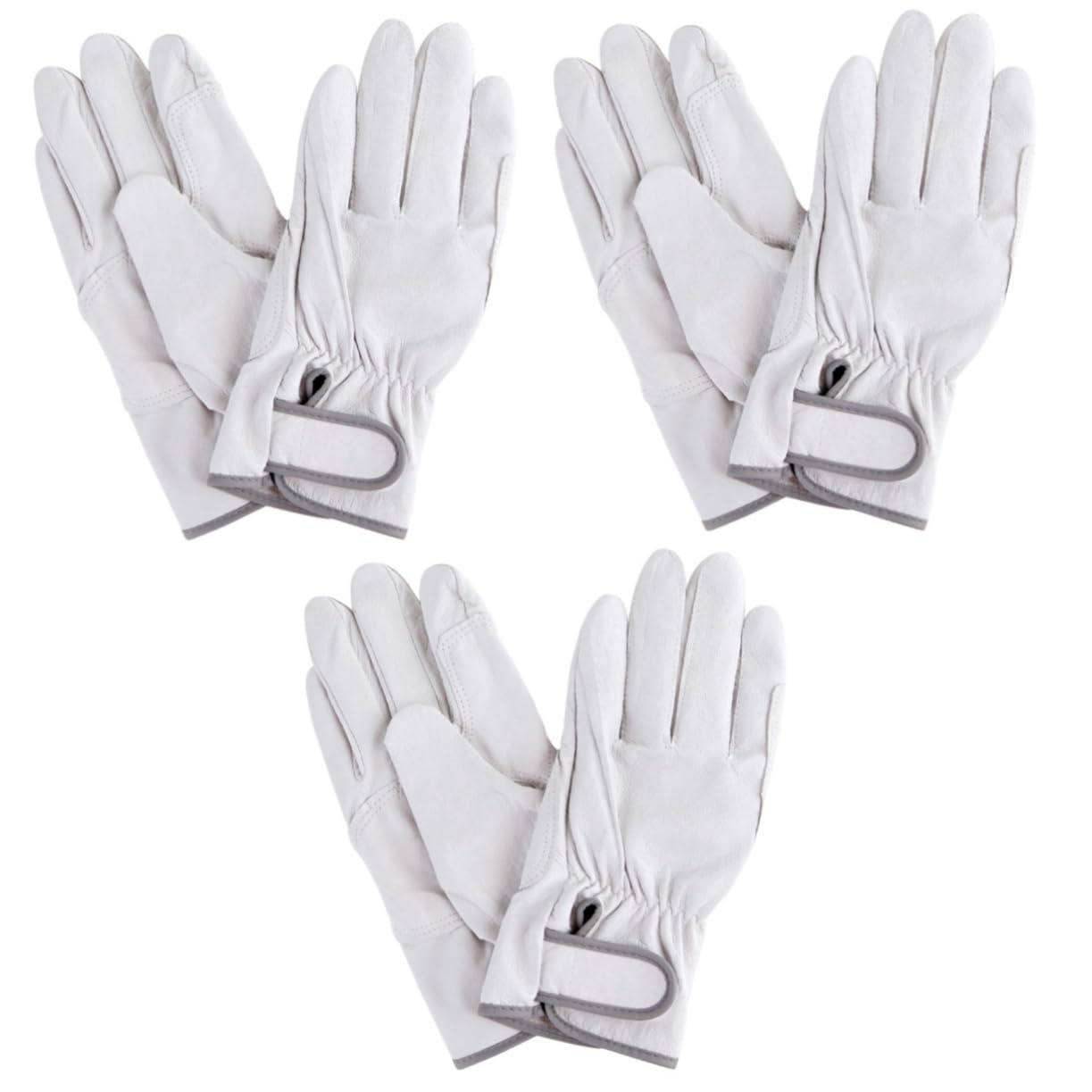 Uonlytech 3 Pares De Guantes De Trabajo De Cuero Guantes De Cuero De Soldadura Ajustables Ignífugos