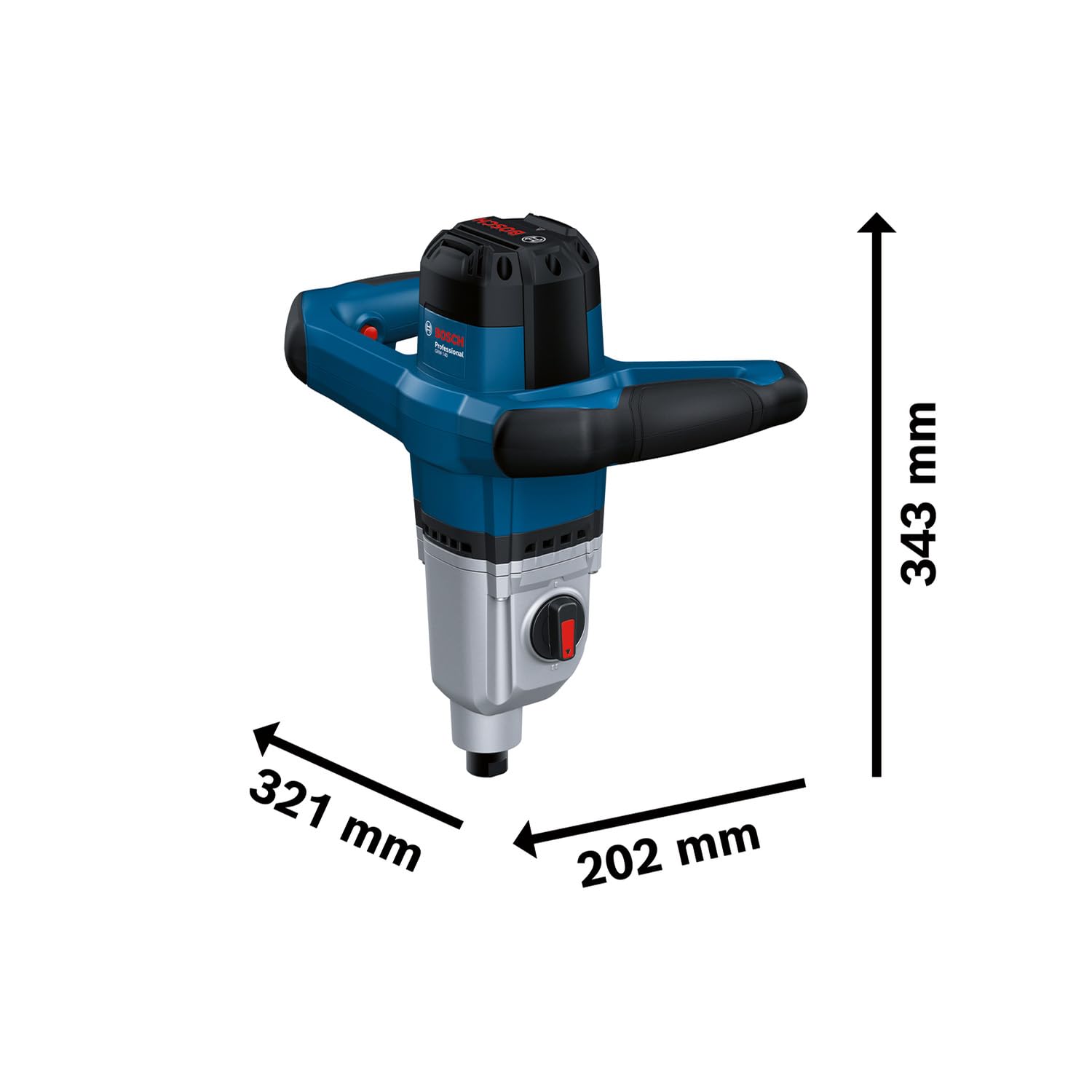 Bosch Professional malaxeur GRW 140 (puissance 1 400 W, 2 vitesses, avec fonction démarrage progressif)