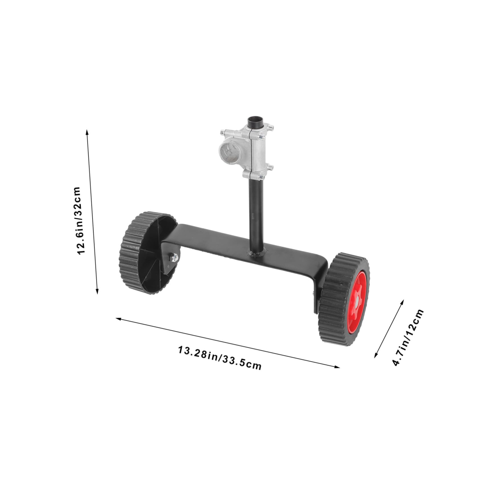 Rasenmäher Stützrad aus Gummi und Edelstahl, Flexible Rotation