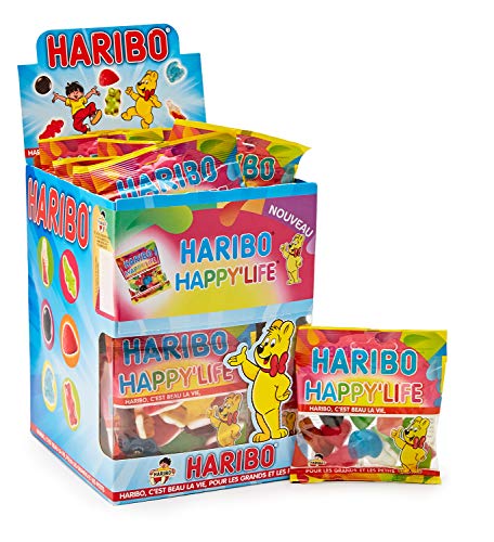 HARIBO - Happy Life - Assortiment De Bonbons Sans Colorants Artificiels - Mini Sachet - 30 x 40 g