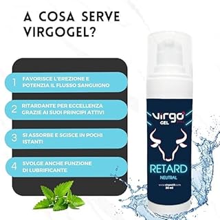 Virgostill Gel Retard - Gel Ritardante Eiaculazione Precoce Uomo - Pomata Ritardante per lui (Neutro)