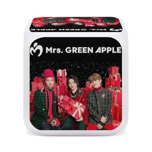 ミセス・グリーン・アップル 大森元貴 若井滉斗 藤澤涼架 166 目覚まし時計 LED デジタル時計 多機能 湿度計 温度計 日付 静音 見に易い時計 8*8*8cm