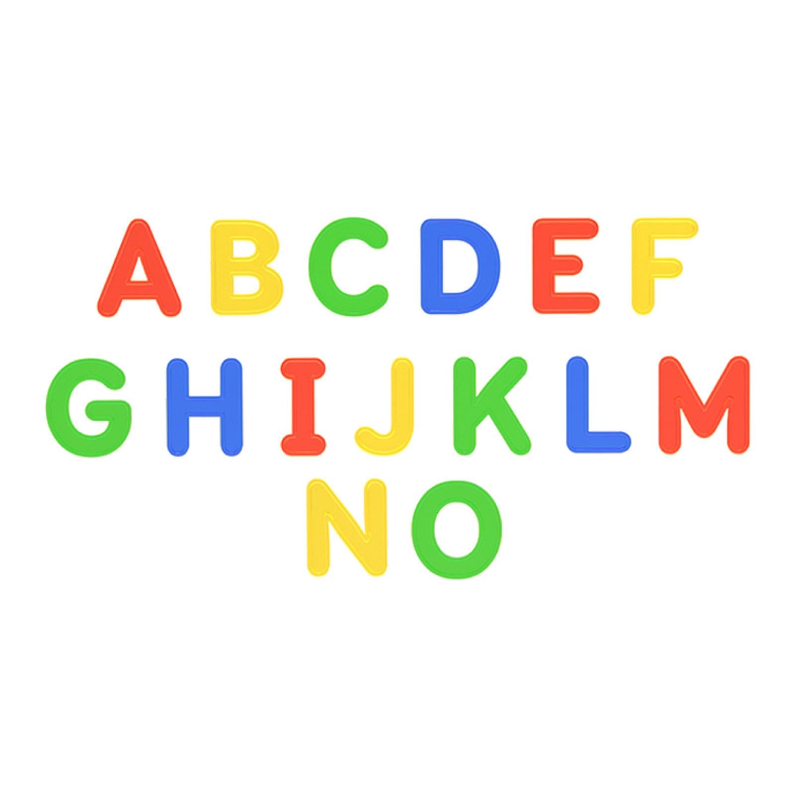 MagiDeal Semitransparent Pattern Blocks Shapes Color Building Blocks Sorting Learning Color Solids Sensory Toy for Activity Classroom, Uppercase Letter