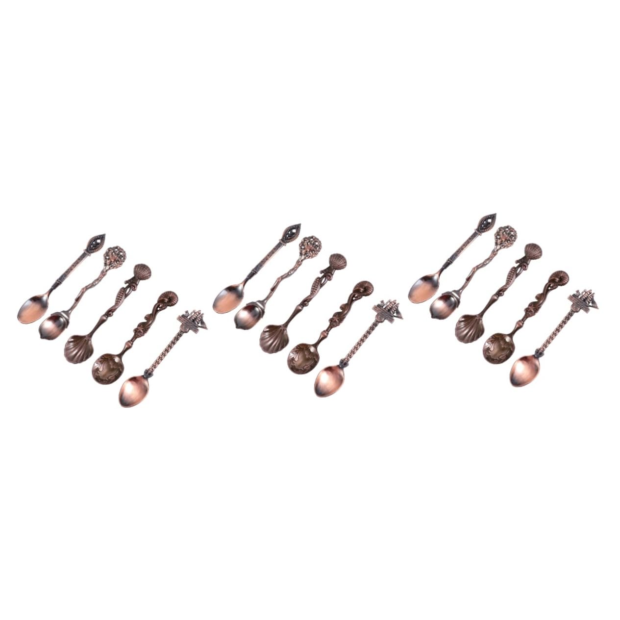 BESTonZON 15 Piezas Cucharas Antiguas Cucharas De Café Antiguas Cucharas Doradas Para Café Cucharas Para Mezclar Trajes Negros Cucharas De Espresso Cuchara Sopera Anticuado