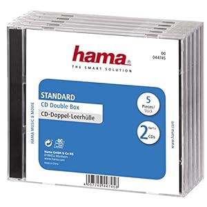 Hama Dubbele CD-hoes (5-pack, standaard, CD-hoesjes) transparant/zwart