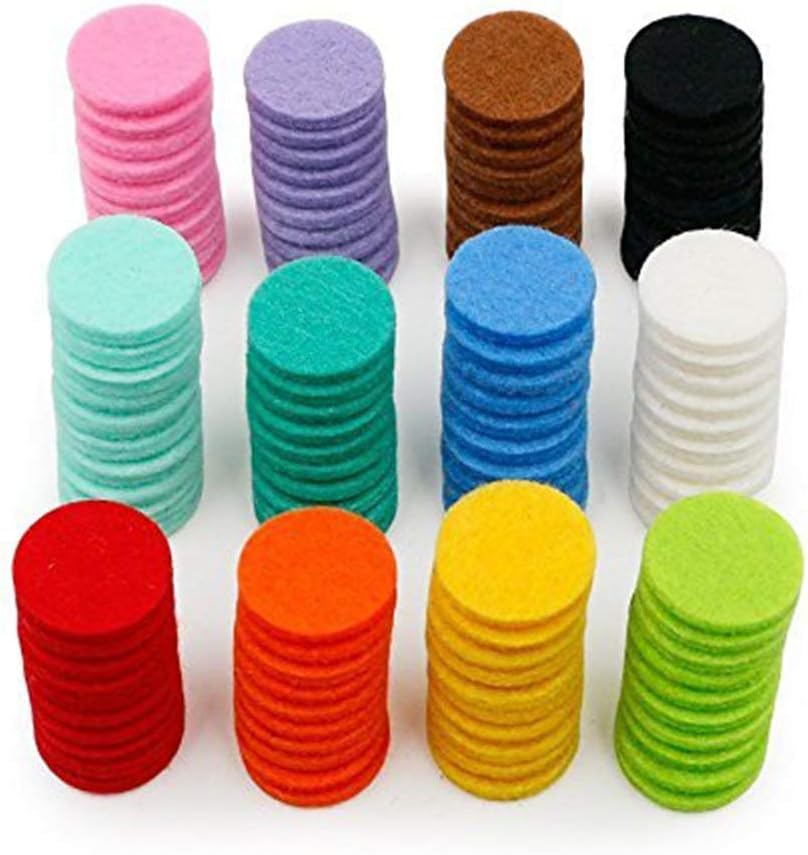 120Pcs Essential Oil Diffuser Locket Necklace Refill Pads/Aromatherapy Diffuser Necklace Replacement Pads/Highly Absorbent for Aroma Diffuser Pendant Necklace Scented Oil Diffusers