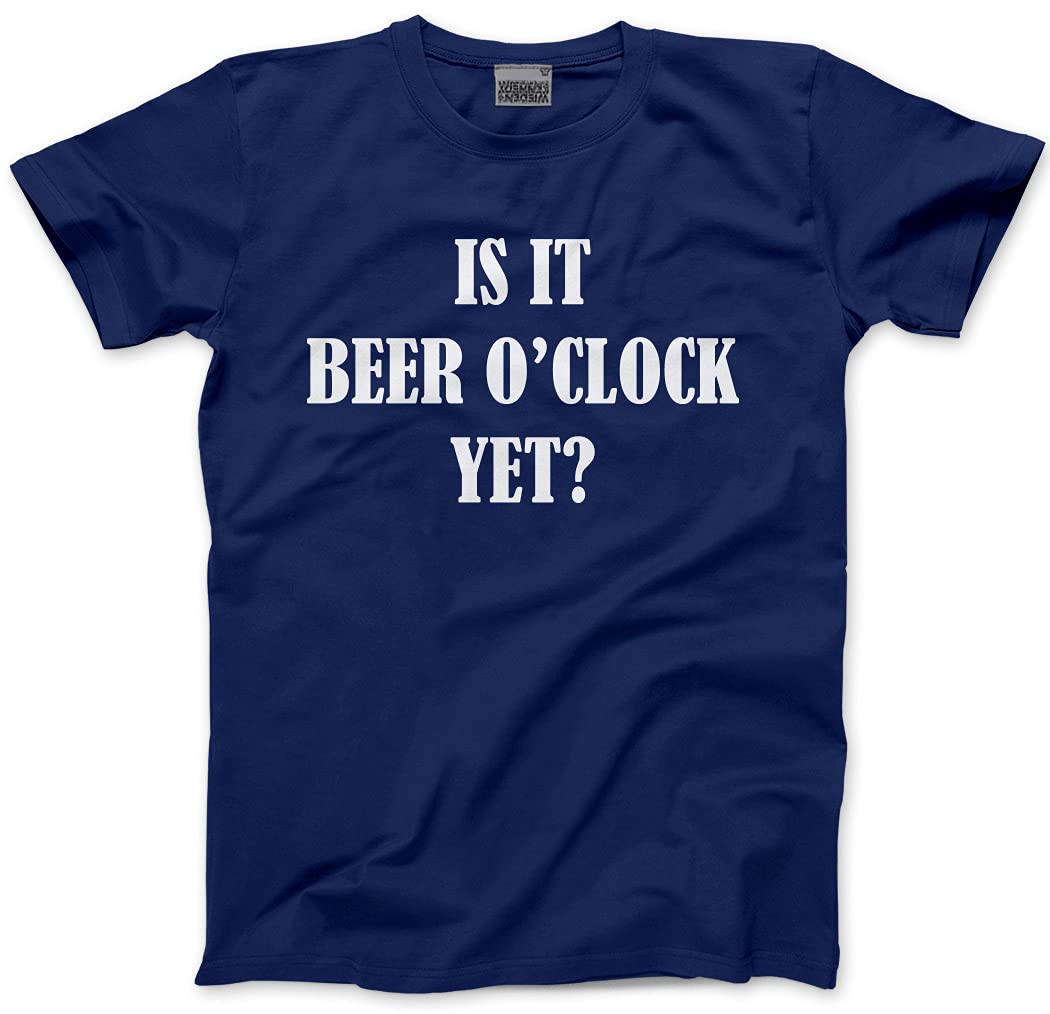 Hotscamp Men's Navy Is It Beer O'clock Unisex T-Shirt - XX-Large