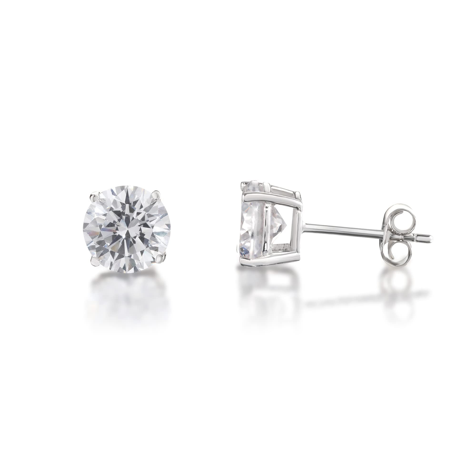 inSCINTILLE Lucciole Orecchini Punto Luce in Argento 925 Rodiato con Zirconia Cubica