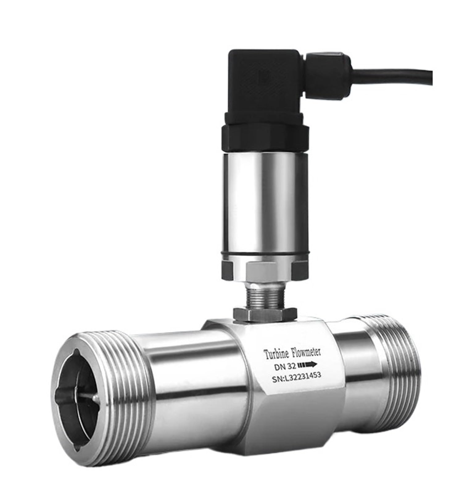 QfUxYYSLD Turbine Flow Meter Water Flow Transmitter RS485 Signal Output 4-20mA(DN20(4-20mA))