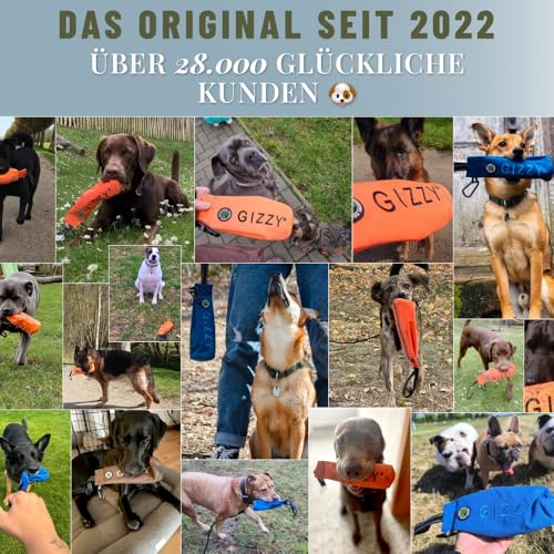 GIZZY® DAS ORIGINAL I Futterdummy Hunde I Robuster Hunde Futterbeutel für alle Rassen I Dummy Hundetraining mit Leckerlies - Die Erziehungshilfe für Hunde I Futterbeutel Hundetraining - Hunde Zubehör