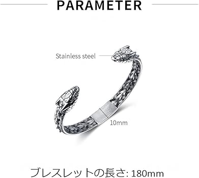 Amazon | [BTOX] 双頭の蛇のブレスレット、パーソナライズされた