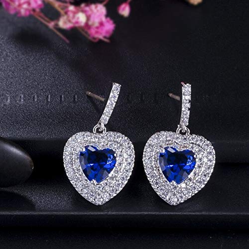 ODHLMFQ Micro Paved Cubic Zirconia Stones Dangle Drop Earrings 925 Jewelry
