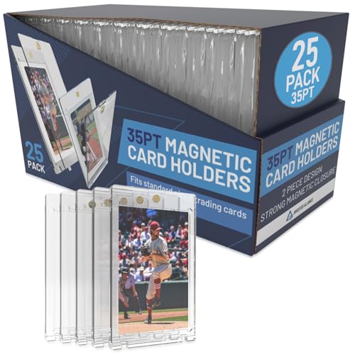 Premium 35PT - 360PT Magnetic Card Holder Case | Magnetic Trading Card Holder, Pro Sports, Football, Basketball, Baseball, MTG & TCG U-V Hard Protectors With Ultra Clear Design Display For Collectors.