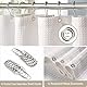 Waffel Duschvorhang mit Metall Duschvorhangringe Stoff Textil Badewannenvorhang Anti Schimmel Bad Vorhang Set Wasserdicht Badewanne Vorhang Schwerer Shower Curtain Badezimmer - 182 x 198cm (Weiß)