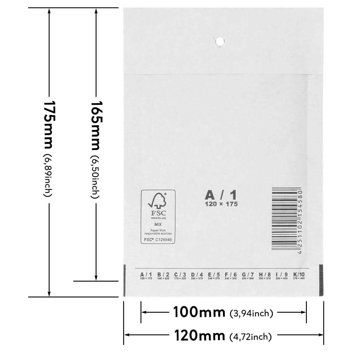 LOGIC PACK 50 Zelfklevende Enveloppen Met Luchtkussenfolie A1 120 X 175 Mm Wit Verzendzakken Bubble Luchtkussenzakken Voor Din A6 2044437958