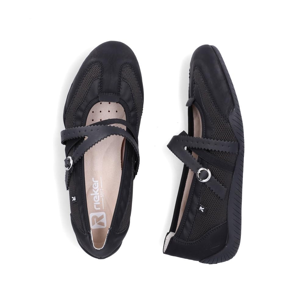 Rieker Damen Klassische Ballerinas 41250, Frauen Flats, lose Einlage