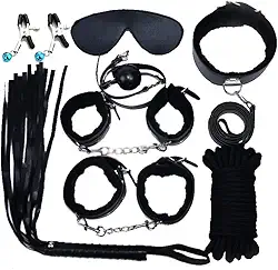 kit Algema em Metal Pelúcia + Venda Fetiche Sex3 ShopCJ309
