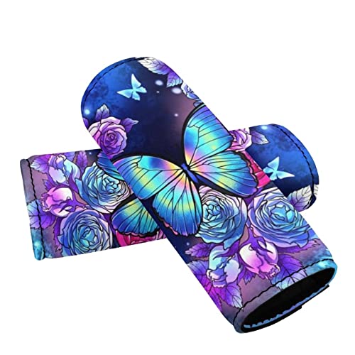 Hellhero Butterfly Luggage Handle Wraps For Suitcase,Suitcases Tags Luggages Handle Wraps Grip Cover Identifiers For Travel Bag Baggage Backpack #TOP1