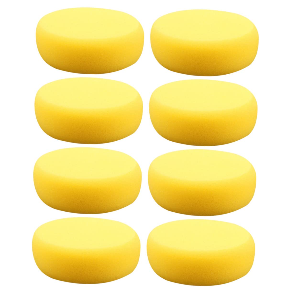 KOCKSHION Watercolor Tools 8pcs Round Yellow Art Sponges Painting Sponges for Boys and Girls Drawing
