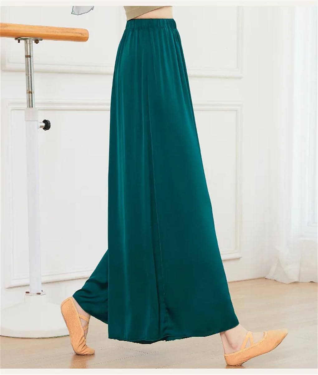 Generic Women Chinese Folk Dance Classical Dancing Belly Yoga Pants Loose Wide Leg Trouser Fairy Body Rhyme Soft Dancewear