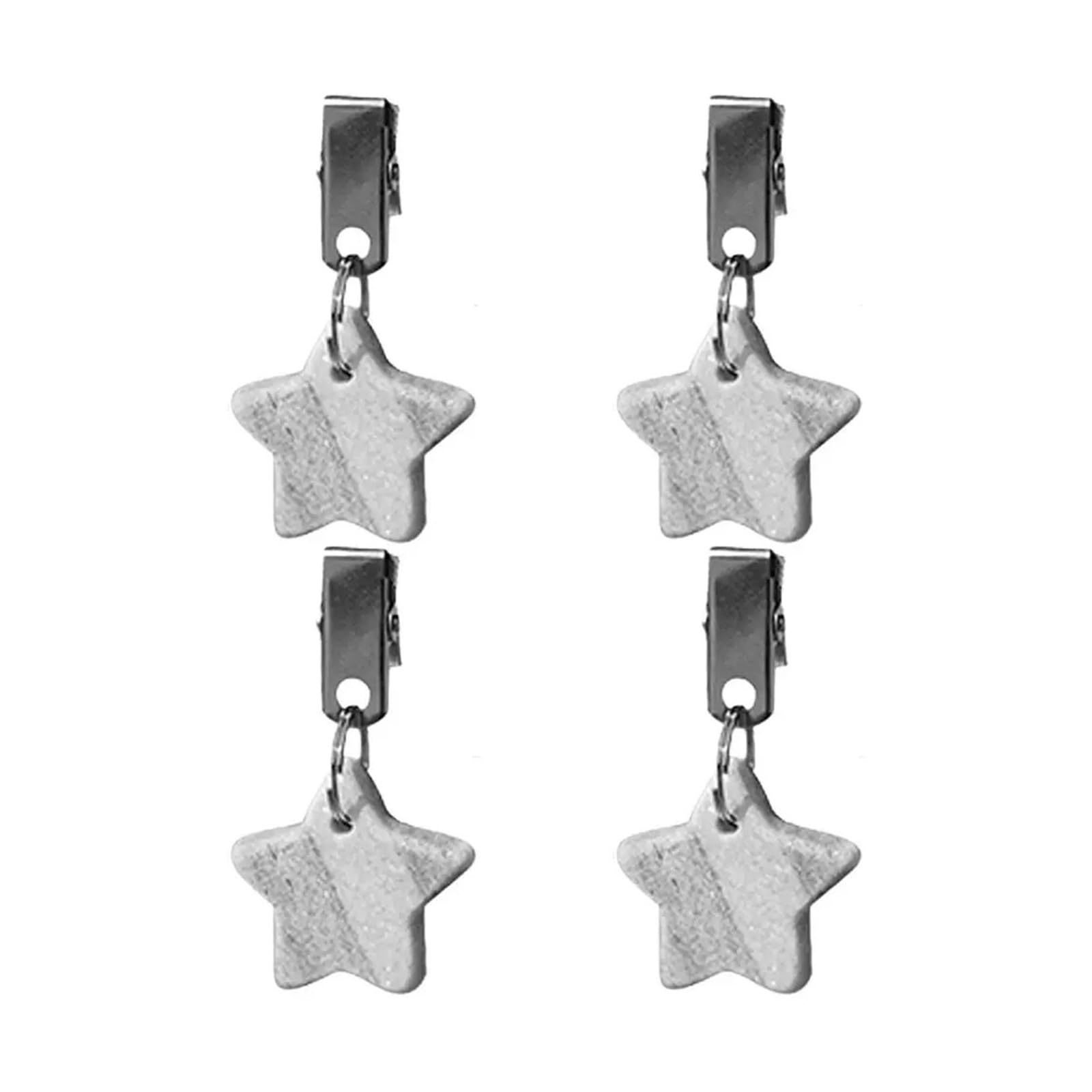 Tischdeckenbeschwerer, Marmor-Tischdeckengewichte, Edelstahl-Clips für Outdoor, Party, Hochzeit, Picknick, 10 Stück