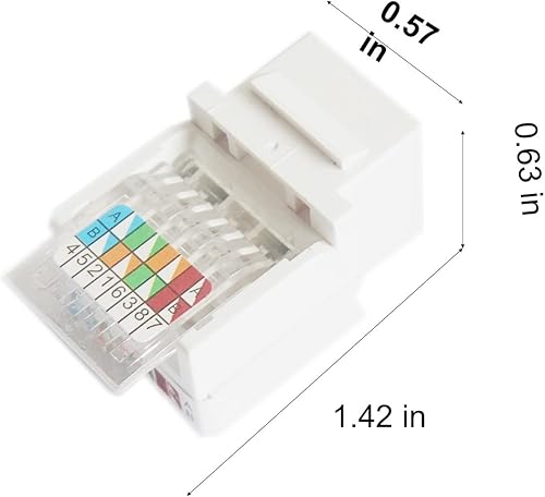 Miniatura 5 de 10 unids CAT6 RJ45 Cat 6 90 grados Punch Free Socket Módulo Conector Acoplador de red Ethernet Jack Keystone Jack RJ45 Módulo Ethernet CAT6