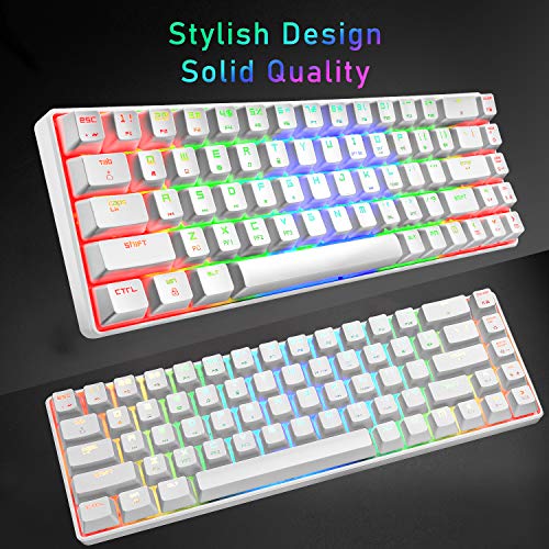 60% Mechanical Gaming Keyboard Type C Wired 68 Keys LED Backlit USB Waterproof Apex Pro illuminated Keyboard 18 Chroma RGB Lighting Backlight Anti-ghosting Keys for Gamers and Typists (Blue Switch) 60% Mechanical Gaming Keyboard Type C Wired 68 Keys LED Backlit USB Waterproof Apex Pro illuminated Keyboard 18 Chroma RGB Lighting Backlight Anti-ghosting Keys for Gamers and Typists (Blue Switch)