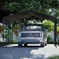 New Yard Carport 12 x 20 x 7 ft Sturdy All-Steel Heavy Duty Canopy Shelter with Metal Frame for Parking a Car, SUV, Truck, Boat, Motorcycle, and Other Vehicles Outdoor in Your Driveway