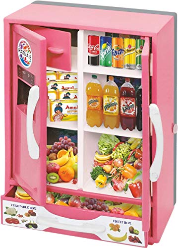 Image of TOYZTREND Ratna's Premium Storewell Toy Refrigerator for Kids (Pink), 15.5 cm
