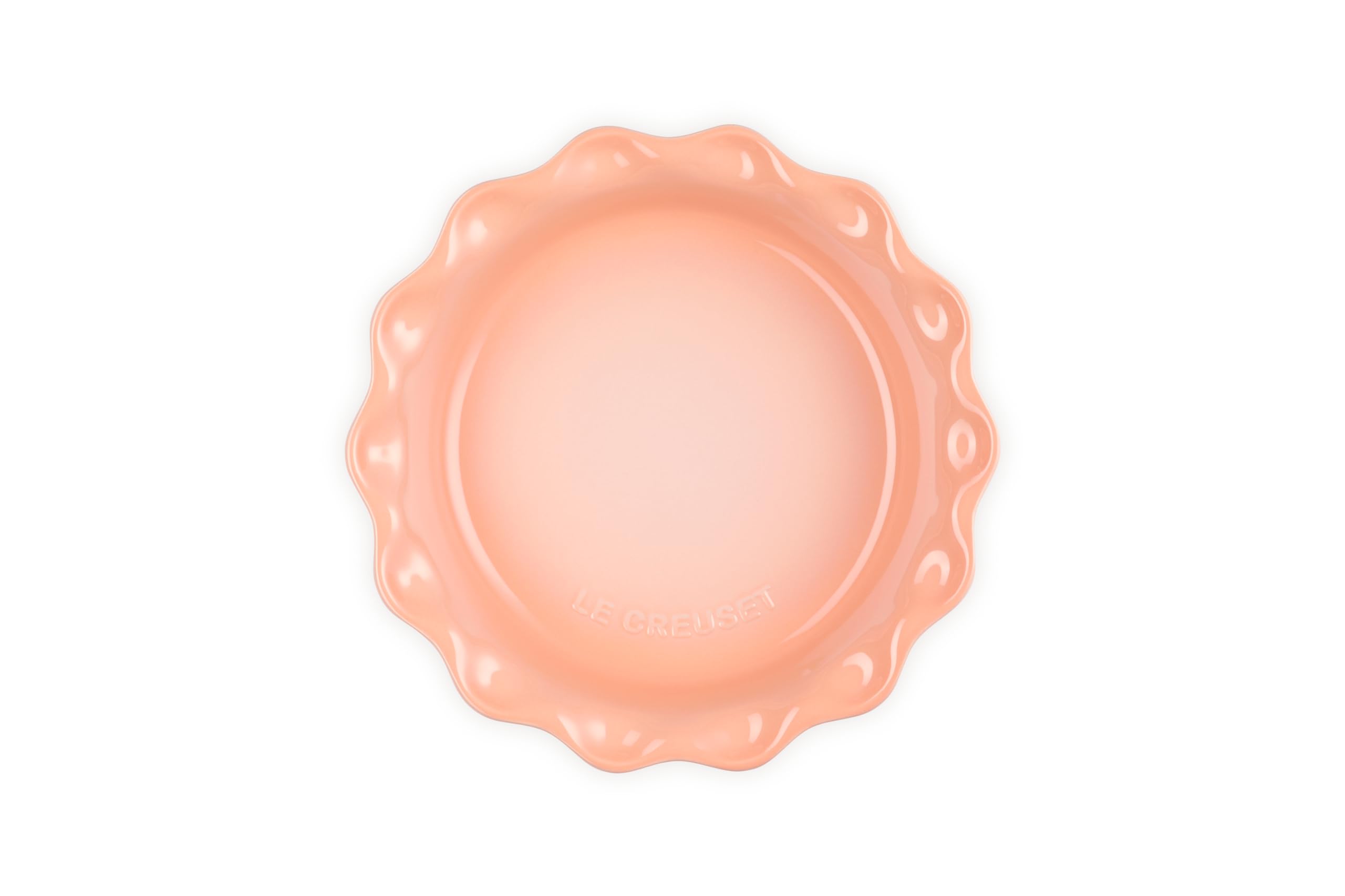 Le Creuset Heritage Kuchenform aus Steingut, geriffelt, 22,9 cm, Peche