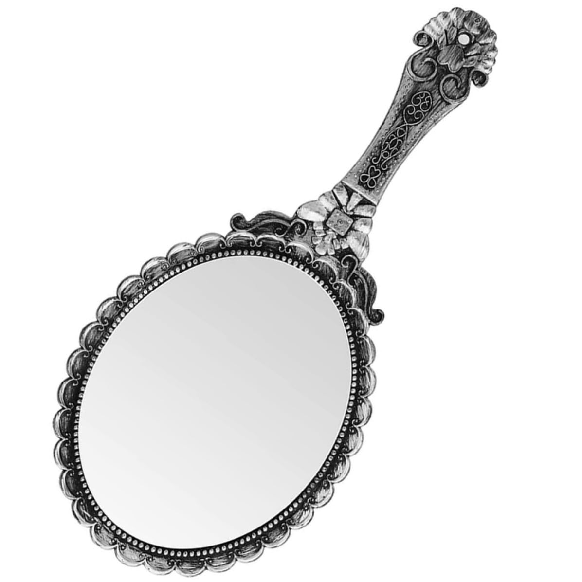 VANZACK Specchio Vetro da Portatile Vintage in Viaggio Abs Manico Resistente ai Graffi, Elegante e Decorativo per Uso Domestico e Personale