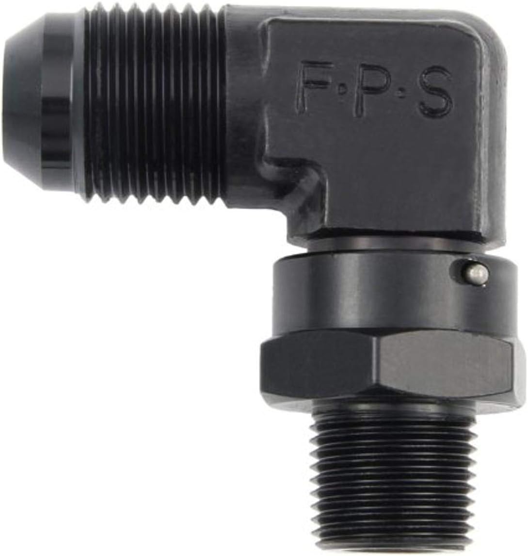 Fragola Performance Systems 499113-BL Black Size (-12) x 1/2 MPT 90° Swivel Adapter