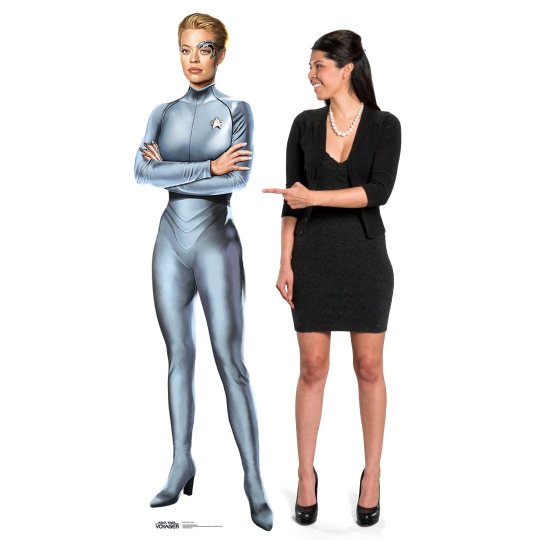 Star Cutouts Seven Of Nine Sc4877 Star Trek Lifesize Cardboard Cutout 178Cm – Voyager Sci-Fi Display Standee, Iconic Star Trek Gift For Fans & Collectors