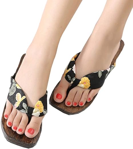 Amazon Co Jp 下駄下駄レディース下駄サンダルメ ンズレディース日本の木製下駄サンダル伝統的な下駄フリップフロップ B 36 シューズ バッグ