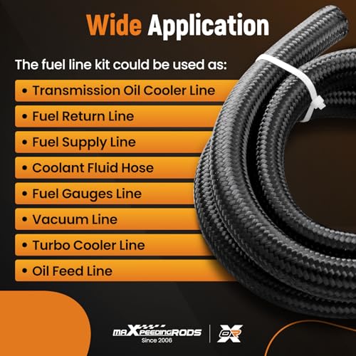 Image of 5FT 16AN Fuel Line Kit, Transmission Cooler Lines, 4PCS 16AN Fittings