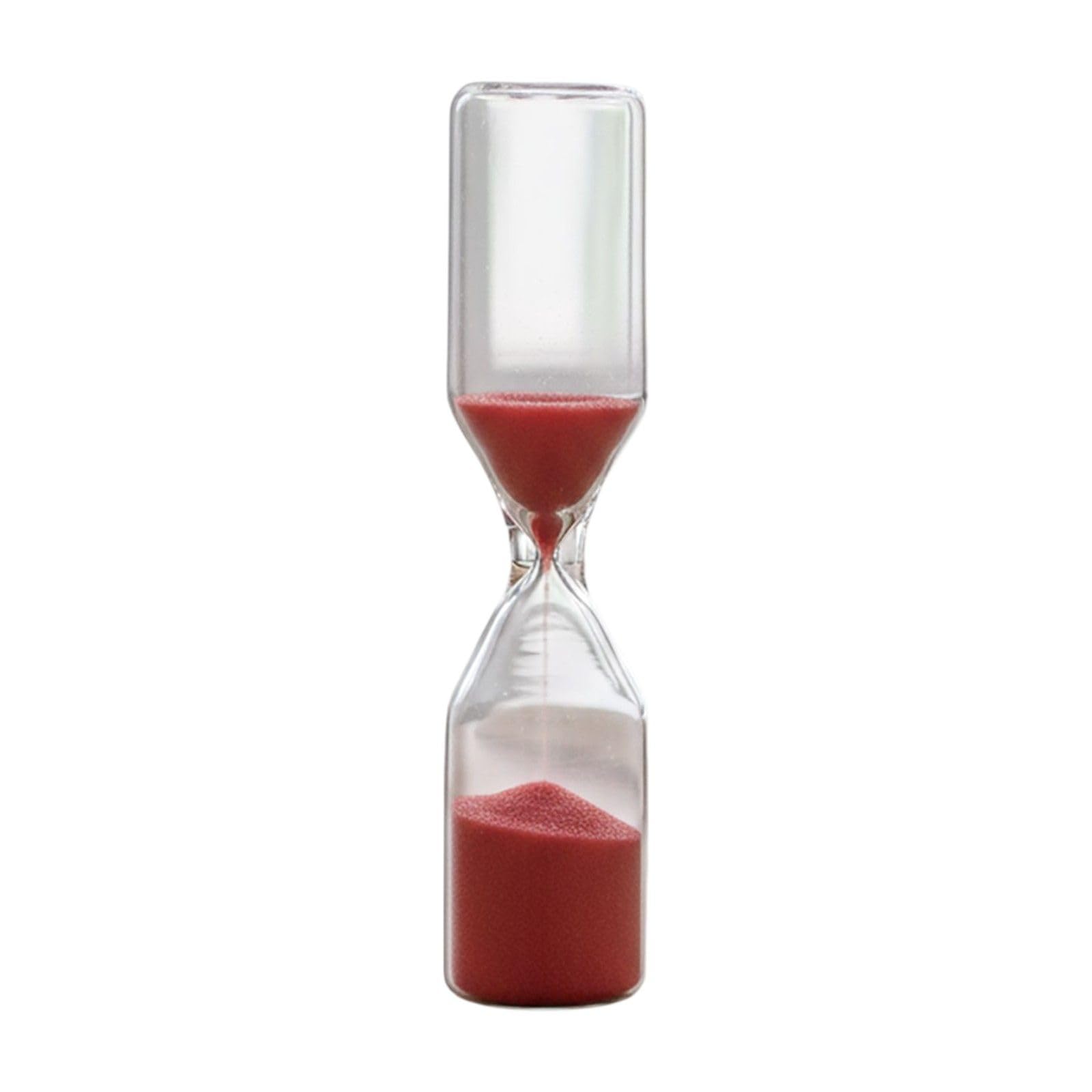 Clessidra in Vetro trasparente con sabbia Rossa inserto scritta LAUREA e scatola h 12,5 cm Art