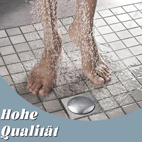 Duschablauf Deckel 115 mm, Duschabfluss Abdeckung, Abflussdeckel Dusche, Duschdeckel Abdeckhaube Verchromt für Viega 649982 Modell 6964