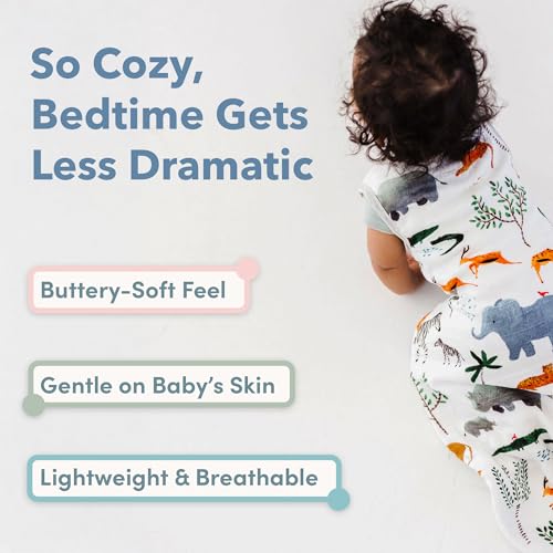 Image of Loulou Lollipop Lightweight Muslin Wearable Baby Blanket Sleeping Bag, Unisex Infant Toddler, 0.5 TOG, 2-Way Zipper Sleepsack