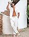 LecGee Men Solid Shirt Pants Casual Button Down Top Two Piece Set Fashion Outfit Loungewear Party Tracksuit(White,XL)